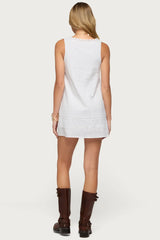 Doroh Lacey Striped Cotton Mini Dress