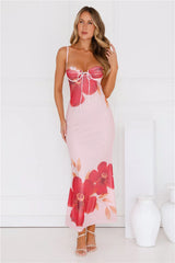 Stylish Shores Mesh Maxi Dress Pink