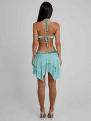 Darla Mini Dress Teal