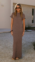 Valise Maxi Dress - Brown Marle