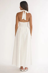 El Corazon High Halterneck Maxi Dress White