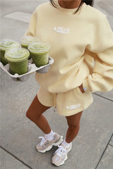 BASE Fleece Round Neck Sweatshirt Butter