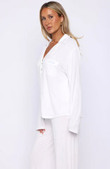 Bridal Party Long Sleeve Pyjama Set Off White