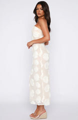 Paradise Cove Strapless Maxi Dress Cream