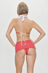 Clover Swim Skirt - Red Polka Dot