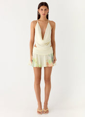 Blushing Bloom Mini Skirt - Spring Meadow