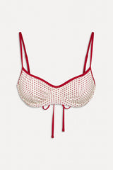 x BELLA HADID Cola Underwire Bikini Top - Strawberry Polka Dot