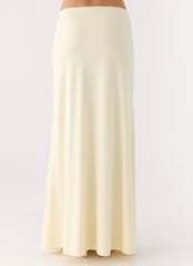 Like A Flower Maxi Skirt - Lemon Yellow