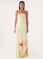 Palomar Strapless Maxi Dress - Soft Lily