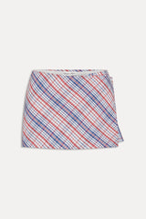 Sterling Cotton Mini Skort - Americana Plaid