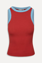 Cuddle Ribbed Tank Top - Cherry