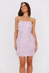 Gorgeous Pick Strapless Mini Dress Lilac
