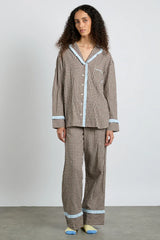 Antonia Pj Set- Brown Gingham