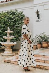 Jacklynn Polka Dot Midi Skirt
