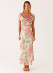Role Model Maxi Dress - Yellow Peony