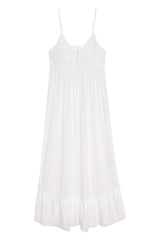 Airy Poplin Midi Dress  - White
