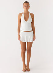 Illuminate Halter Top - White