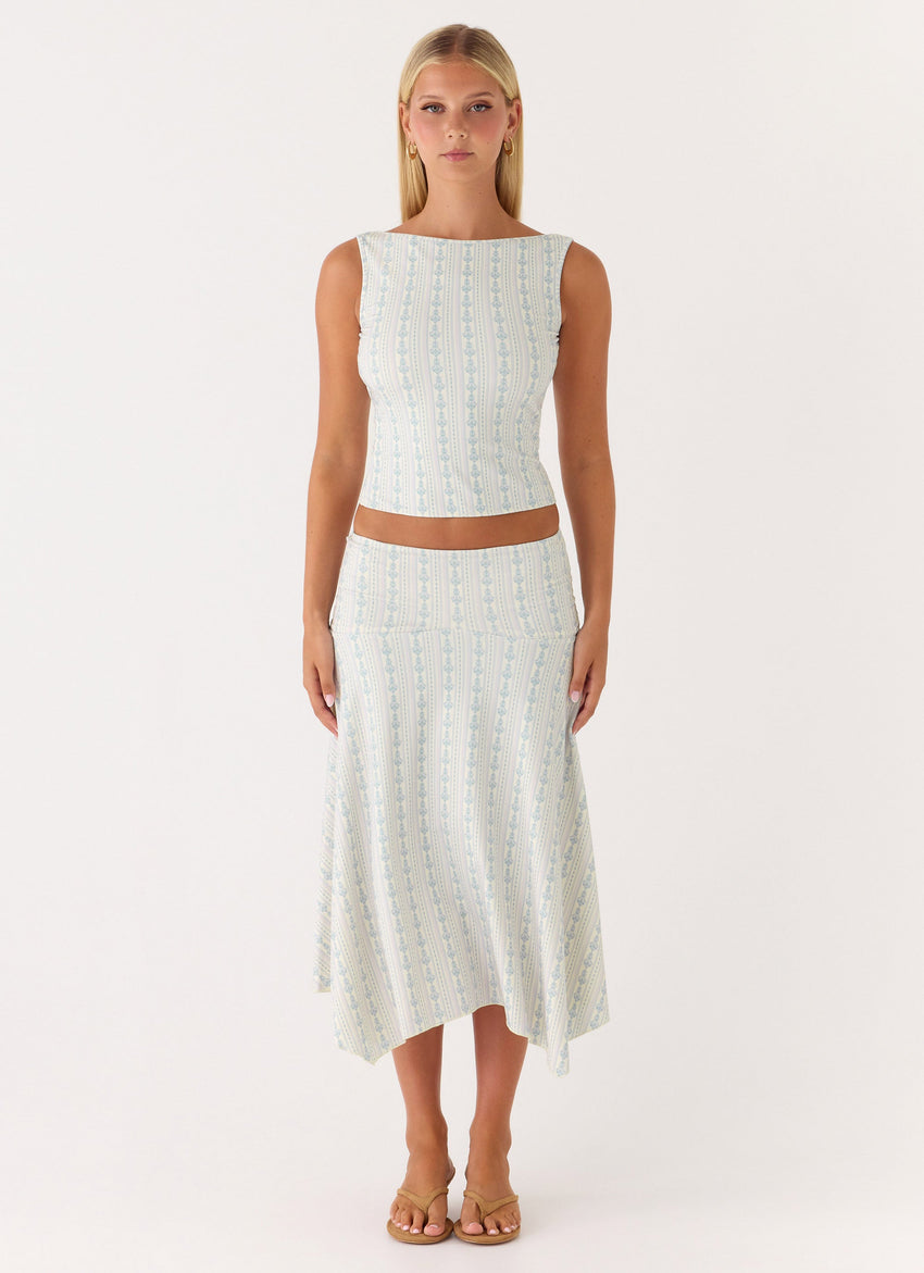 Katta Midi Skirt - Vintage Stripe