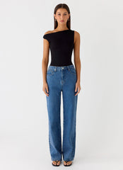 No Answer Bodysuit - Black