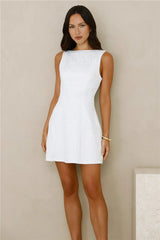 Lagoon Waves Mini Dress Cream