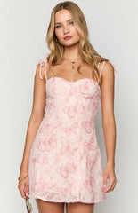 Penny Lane Pink Butterfly Mini Dress