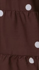 Kiana Midi Dress - Chocolate Polka